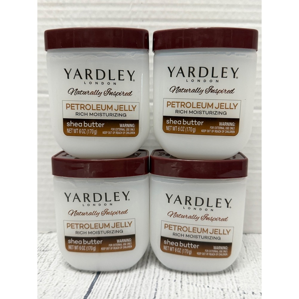 Yardley London Shea Butter Petroleum Jelly Rich Moisturizing 6oz 4 Pack